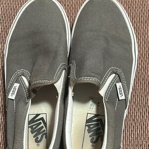 Vans women’s Charcoal Slip-On Loafers